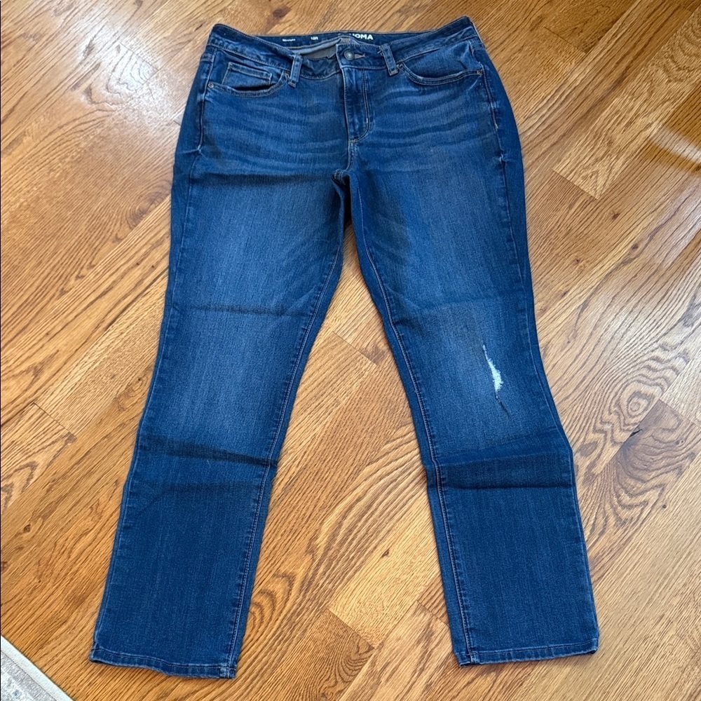 Sonoma Straight Leg Jeans Size 12R Medium Wash